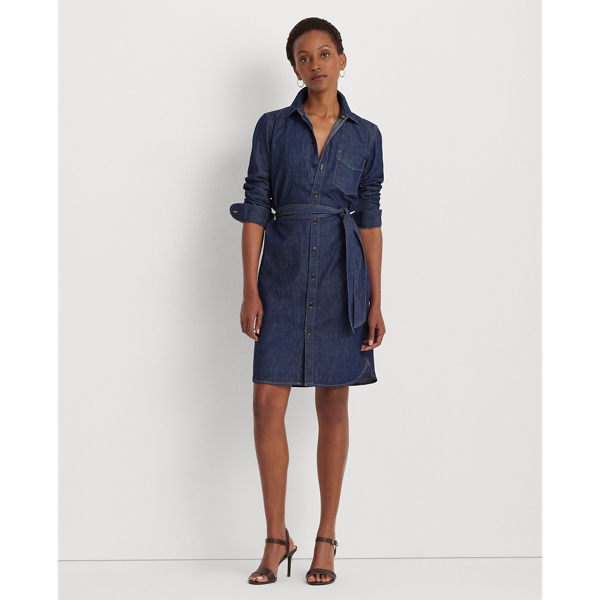 Belted Denim Shirtdress