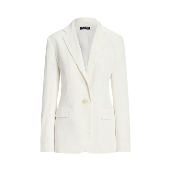 Linen-Blend Twill Blazer Lauren 1