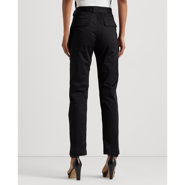 Black Belted Sateen Cargo Pant Lauren 5