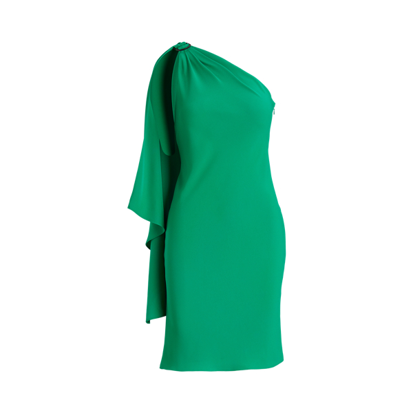 Georgette One-Shoulder Cocktail Dress Lauren 1