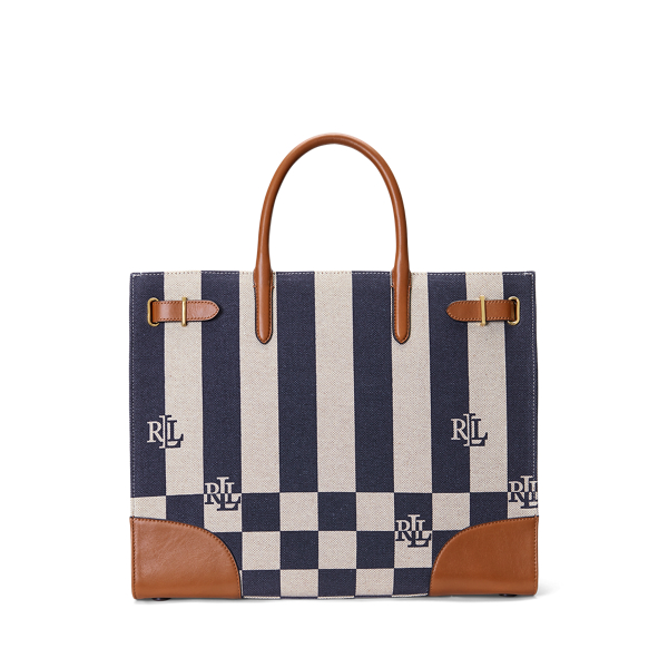 Logo-Print Canvas Large Devyn Tote Bag