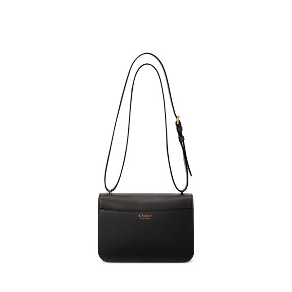 Ralph lauren black leather bag best sale