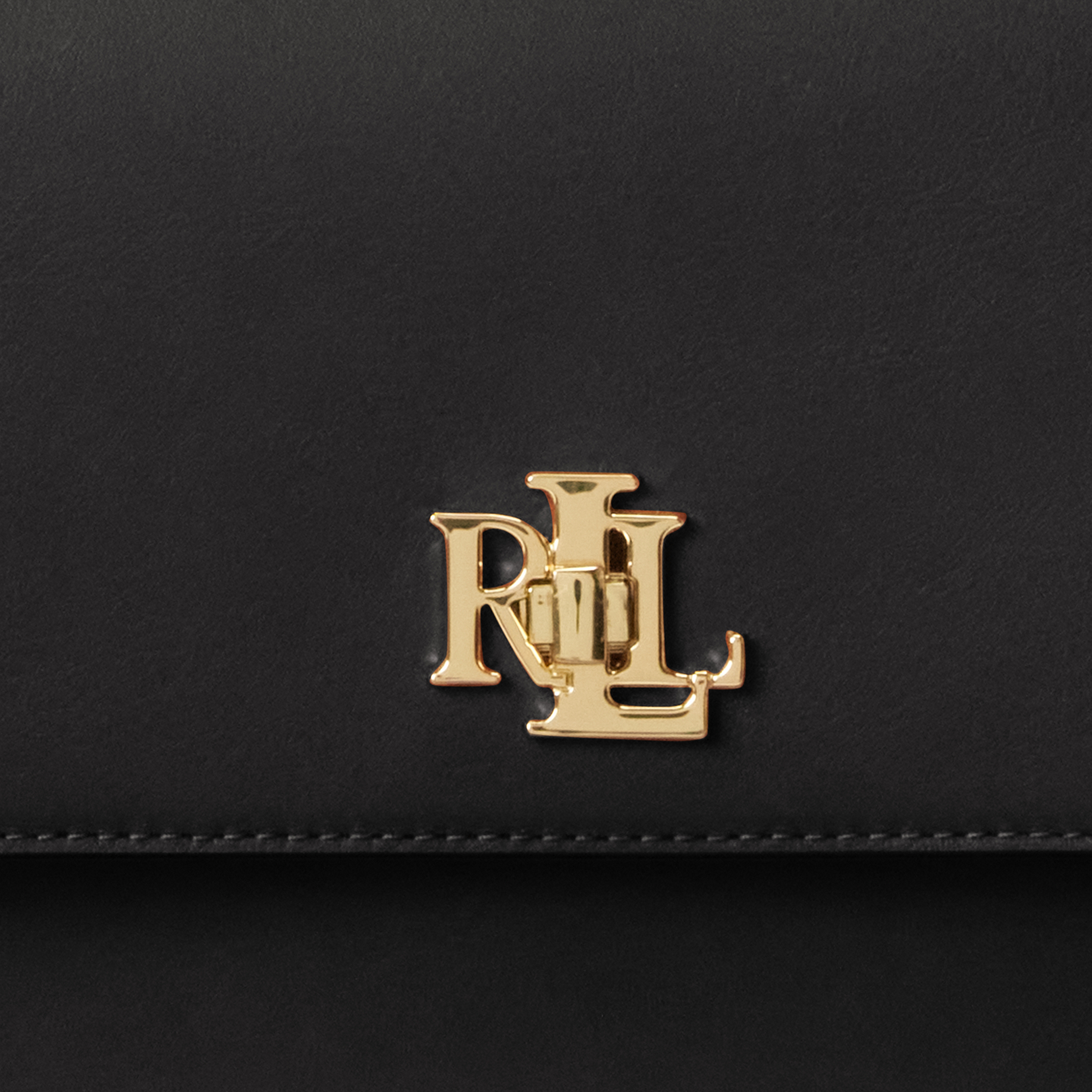 Женская сумка Ralph Lauren Leather Medium Sophee, цвет: Чёрный — фото 4