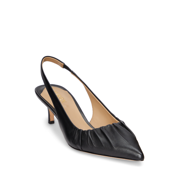 Black Lolah Nappa Leather Slingback Pump Lauren 2