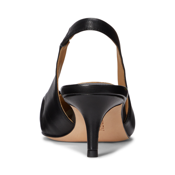 Black Lolah Nappa Leather Slingback Pump Lauren 3