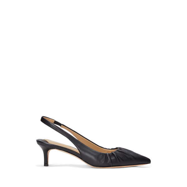 Black Lolah Nappa Leather Slingback Pump Lauren 1
