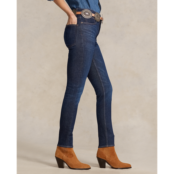 Jeans de cintura subida Super Slim Polo Ralph Lauren em Lavagem Celebes 5