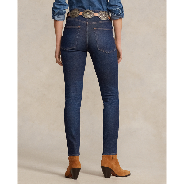Jeans de cintura subida Super Slim Polo Ralph Lauren em Lavagem Celebes 6