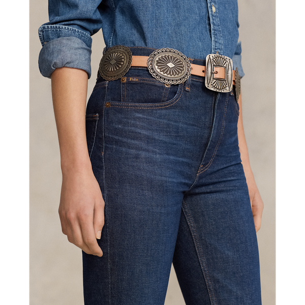 Jeans de cintura subida Super Slim Polo Ralph Lauren em Lavagem Celebes 7