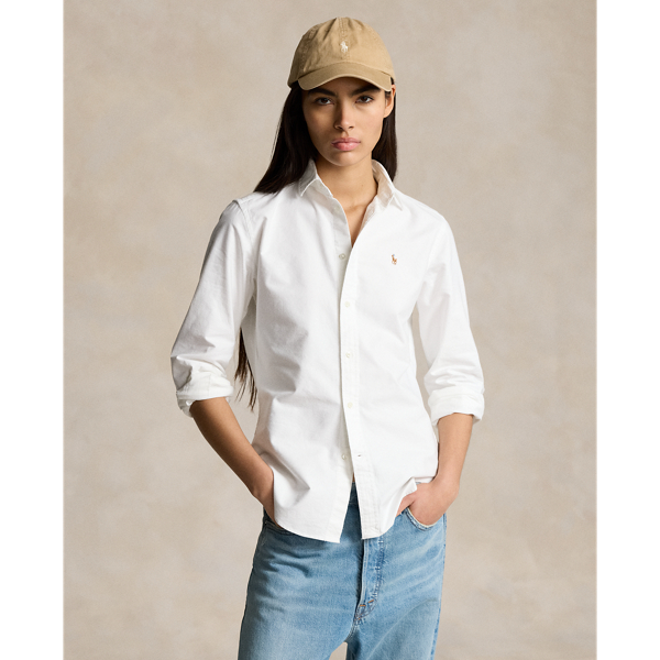 Ralph lauren women's white oxford shirt on sale