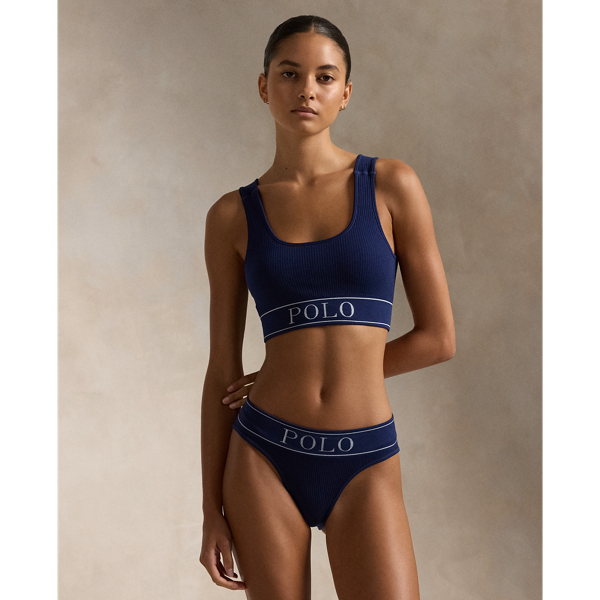 Navy 無接縫短版 U 領坦克背心 Polo Ralph Lauren 1