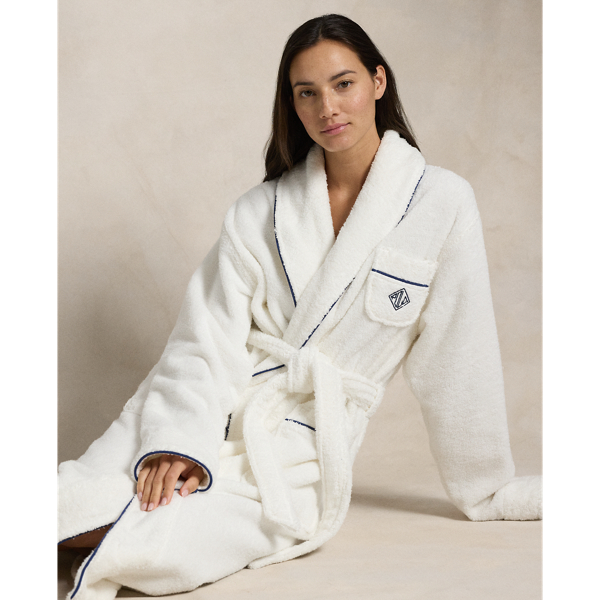 Logo Shawl-Collar Bath Robe