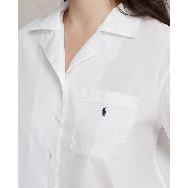 White Cloud Long-Sleeve Poplin Pyjama Set Polo Ralph Lauren 9