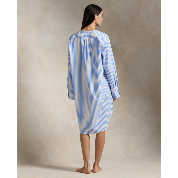 Striped Poplin Sleep Shirt