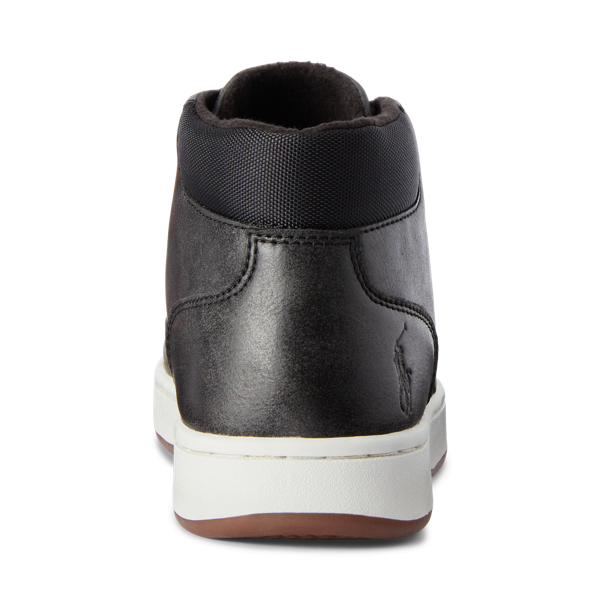 Black Polo Court High-Top Faux-Leather Sneaker Child 3
