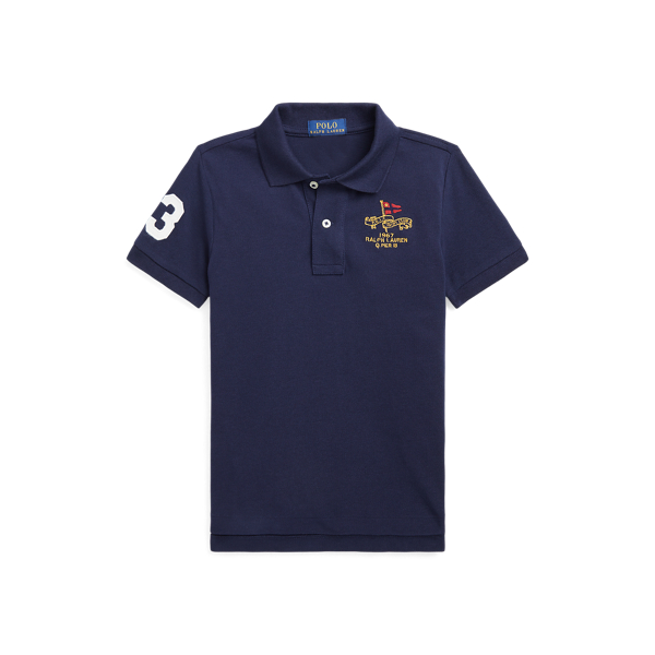 Yacht Club katoenen mesh Polo-shirt
