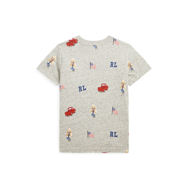 Baumwoll-T-Shirt mit Polo Bear Boys 1.5-6 Years in Loft-Grau meliert 2