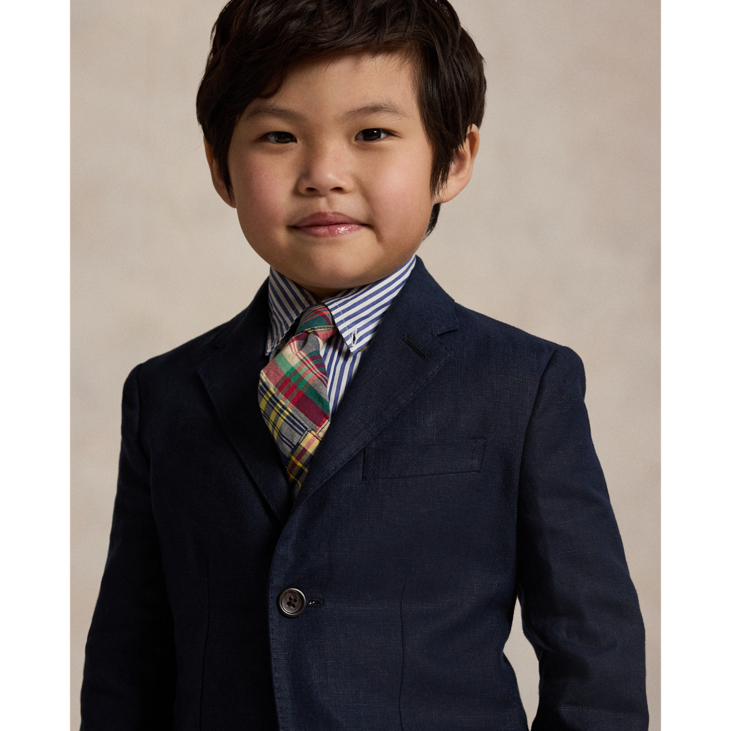 Детский пиджак Ralph Lauren Polo Linen Suit, цвет: Тёмный тёмно-синий — фото 3