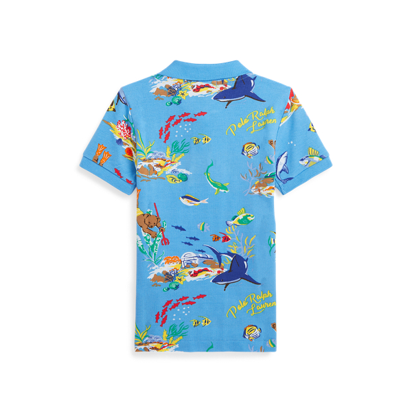 Polo Polo Bear en coton piqu&eacute; Boys 1.5-6 Years en Bearwaiian Blue 3