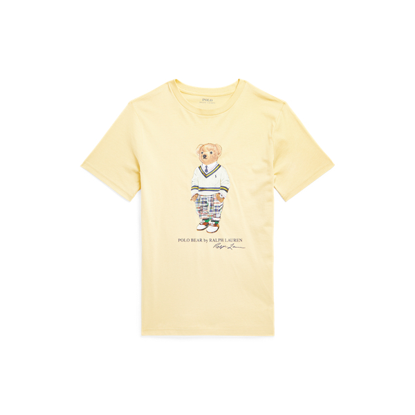 T-shirt Polo Bear jersey de coton Boys 6-14 Years en Jaune ma&iuml;s 2