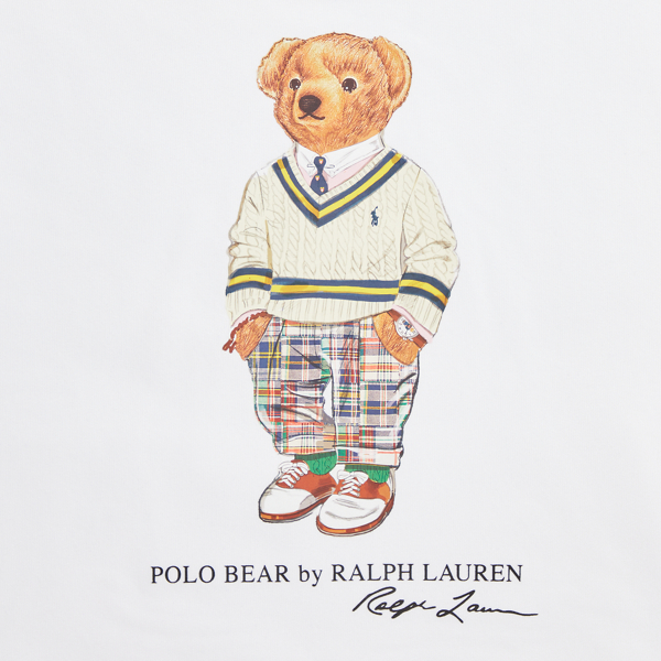 Sweat &agrave; capuche Polo Bear en molleton Boys 6-14 Years en Ourson print blanc multi 3