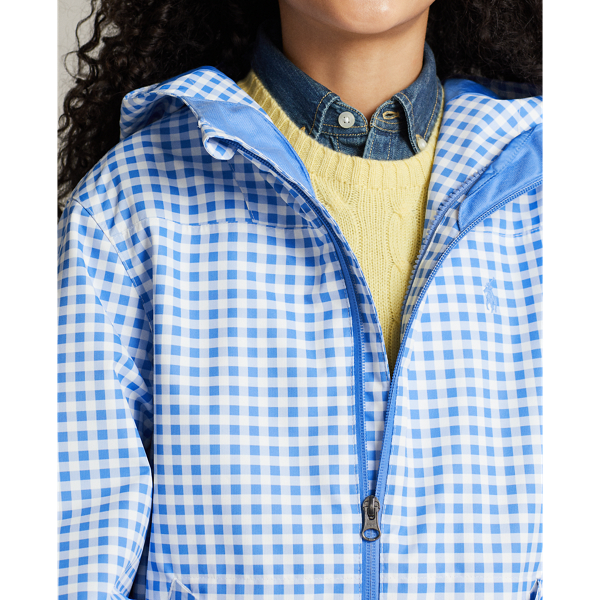 Harbor Island Blue Multi P-Layer 1 Water-Repellent Hooded Jacket Girls 7-16 9