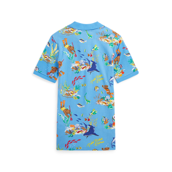 Polohemd aus Baumwollpiqu&eacute; mit Polo Bear Boys 6-14 Years in Bearwaiian Blue 2