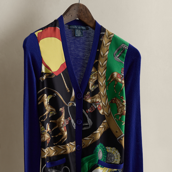 Mixed Multi Vintage Print Cardigan - Size XS Ralph Lauren Vintage 3