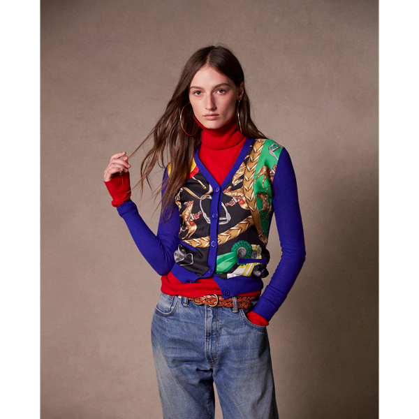 Mixed Multi Vintage Print Cardigan - Size XS Ralph Lauren Vintage 4