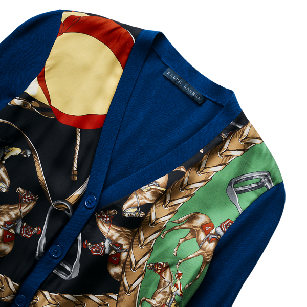Mixed Multi Vintage Print Cardigan - Size XS Ralph Lauren Vintage 5