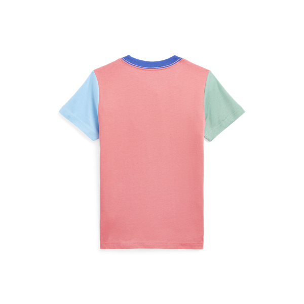 T-shirt Polo&nbsp;Bear color-block en coton Boys 1.5-6 Years en Rose du d&eacute;sert/Multicolo. 2