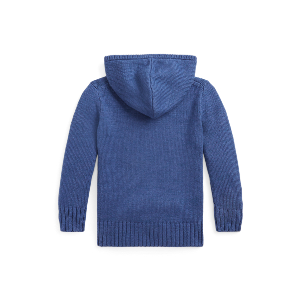 Baumwoll-Kapuzenpullover mit Polo Bear Boys 1.5-6 Years in Old Royal 2
