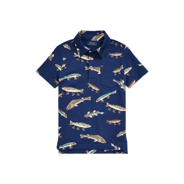 Fishing Bait-Print Cotton Polo Shirt | Ralph Lauren