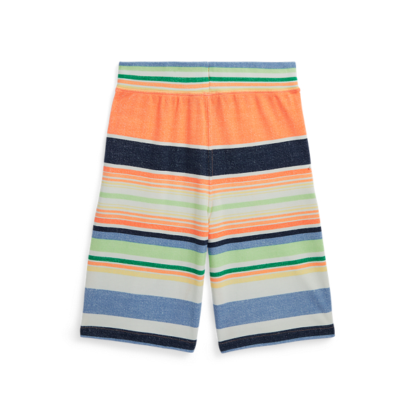 Paradise Stripe Orange Striped Cotton Mesh Short Boys 8-20 2