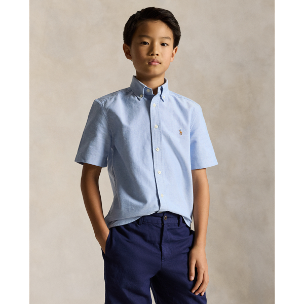 Cotton Oxford Short-Sleeve Shirt