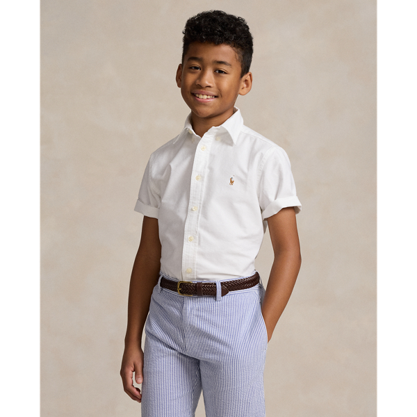 Cotton Oxford Short-Sleeve Shirt