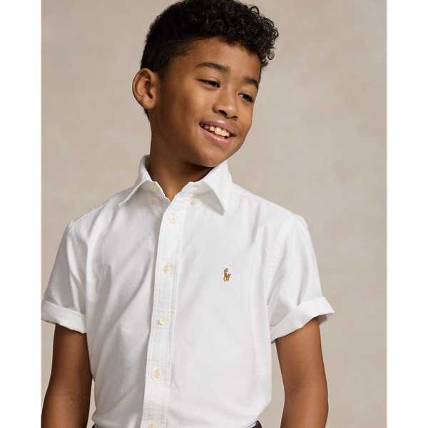 Cotton Oxford Short-Sleeve Shirt