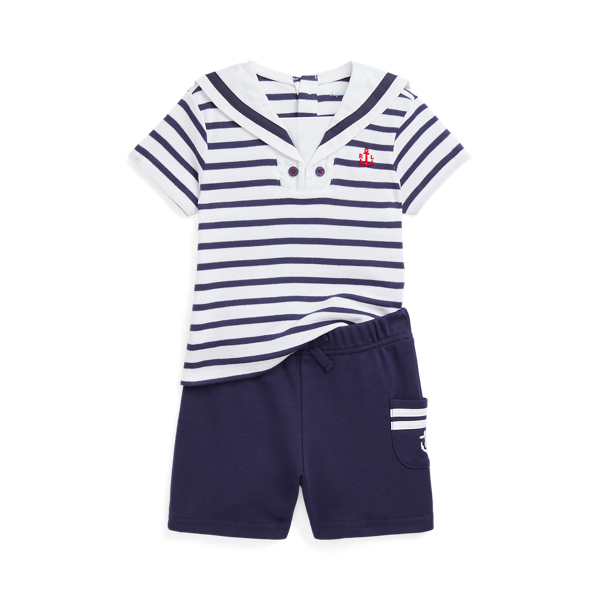 Cotton Interlock Sailor Tee &amp; Short Set Baby Boy 1