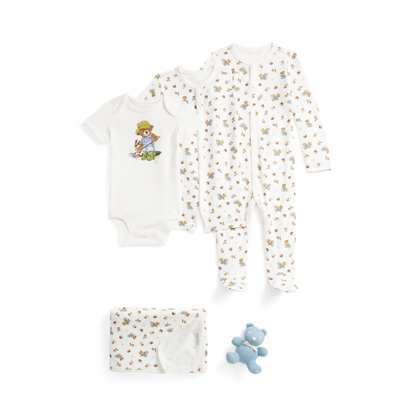 5-teiliges Geschenkset mit Polo&nbsp;Bear Baby Boy in Boy Garden Bear 2