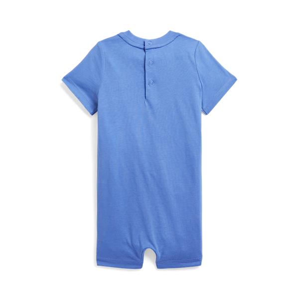 Baumwoll-Sommerstrampler mit Polo Bear Baby Boy in Harbor-Island-Blau 2