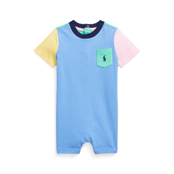 Color-Block-Sommerstrampler aus Jersey Baby Boy in 1