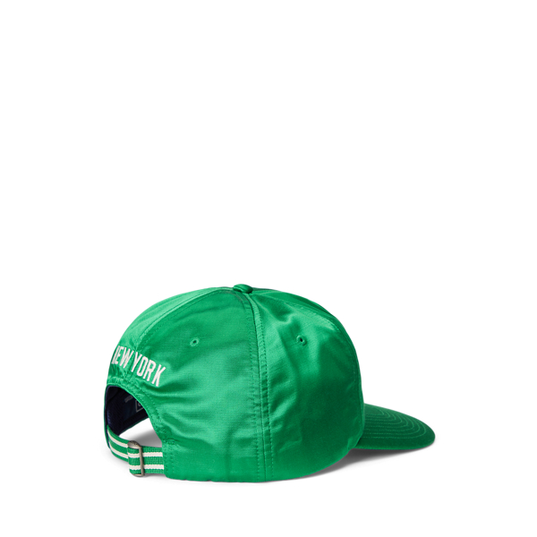 Athletic Green Chenille-Patch Satin Ball Cap Polo Ralph Lauren 2