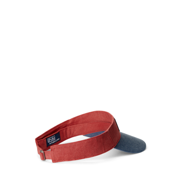 Chili Pepper/Old Royal Logo-Patch Twill Visor Polo Ralph Lauren 2