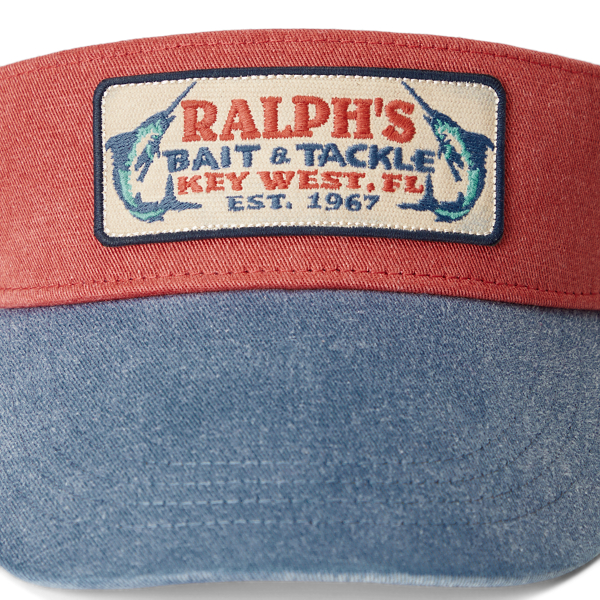 Chili Pepper/Old Royal Logo-Patch Twill Visor Polo Ralph Lauren 3