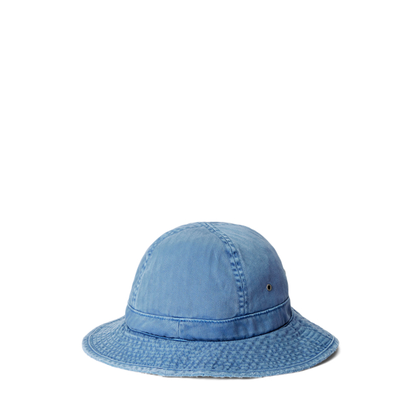 Nimes Blue Herringbone Twill Bucket Hat Polo Ralph Lauren 2