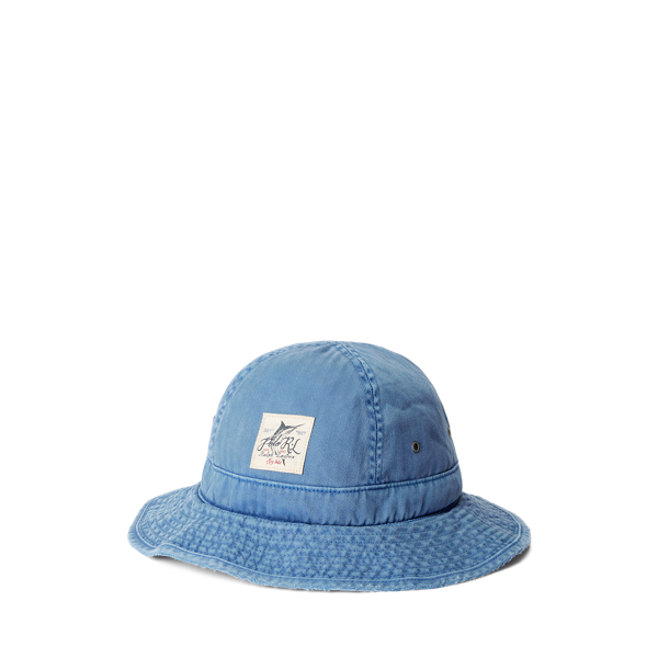 Herringbone Twill Bucket Hat Ralph Lauren