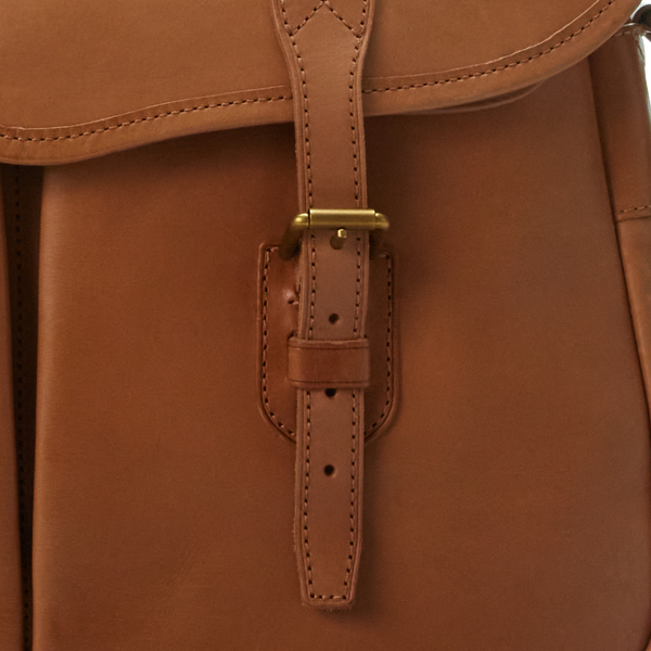 Tan Heritage Leather Messenger Bag Polo Ralph Lauren 6