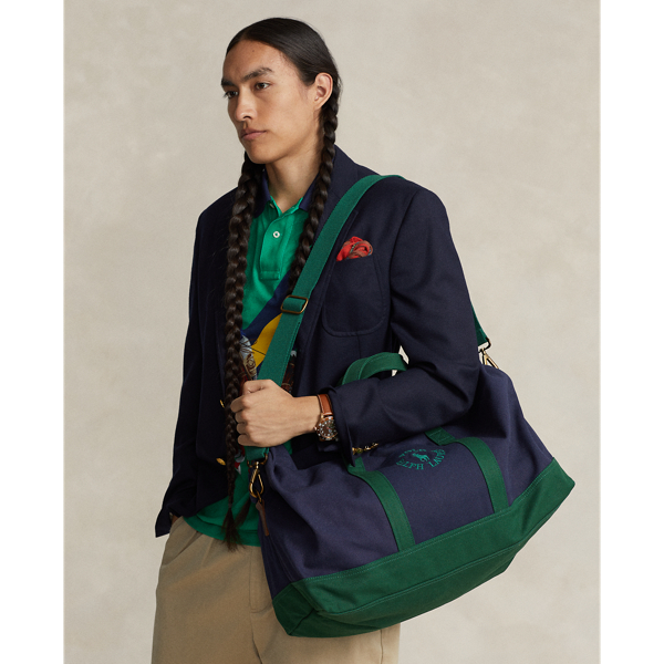Newport Navy/New Forest Logo-Embroidered Canvas Duffel Polo Ralph Lauren 7