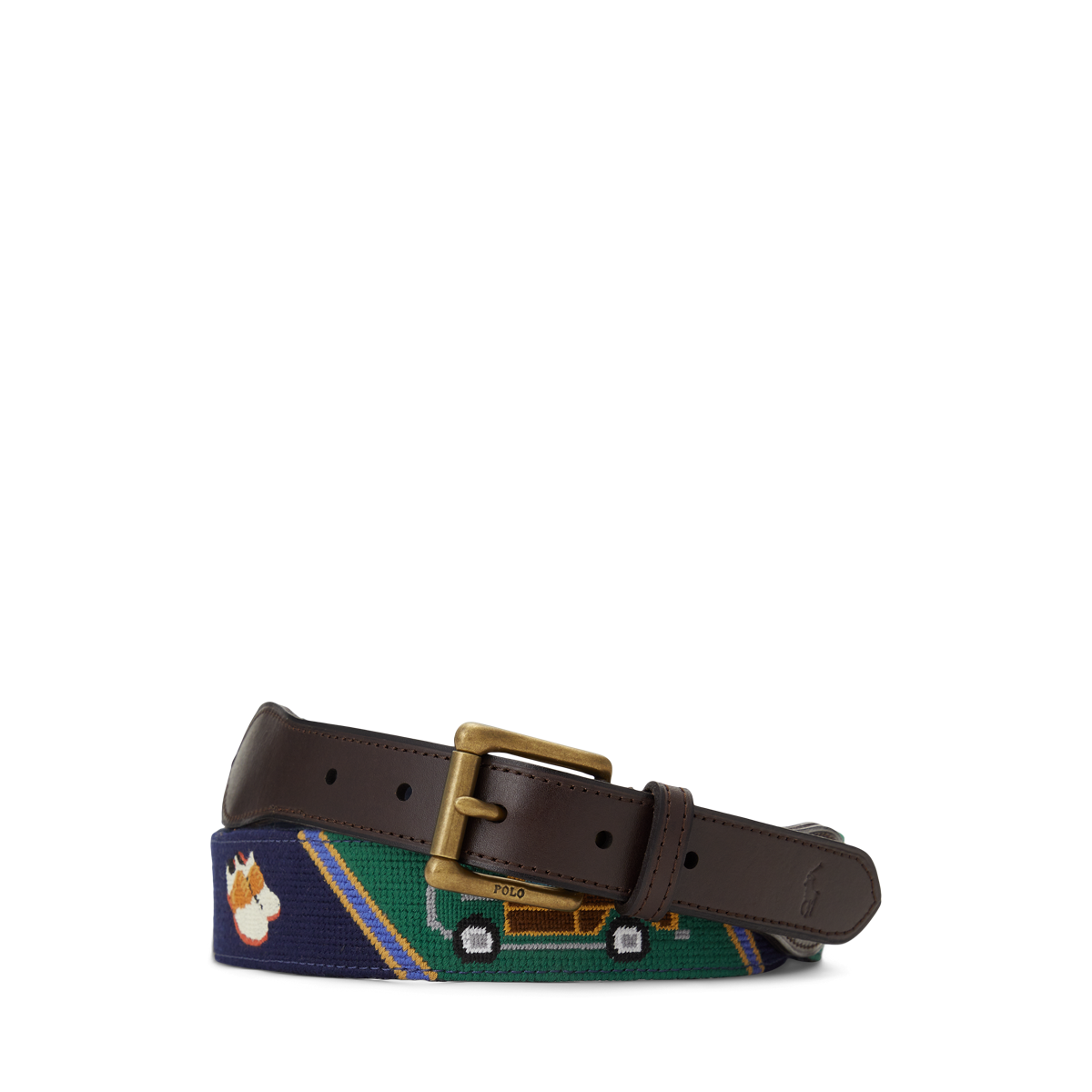 Polo Ralph Lauren ラルフローレン Polo Bear Leather-Trim Belt Polo Bear Leather-Trim Belt