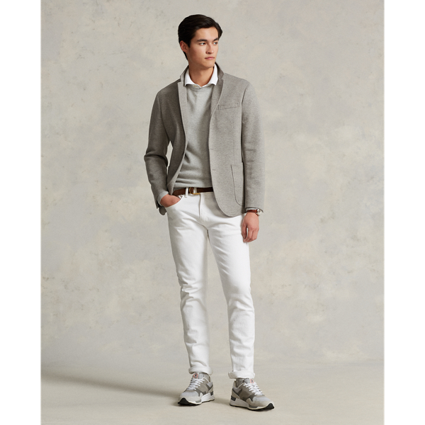 Battalion Grey Heather Polo Soft Modern Fit Double-Knit Jacket Polo Ralph Lauren 4